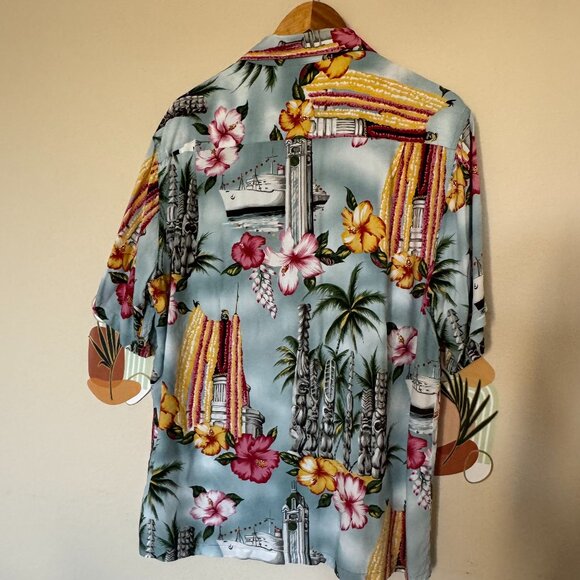 ORIGINAL VINTAGE KAMEHAMEHA HAWAIIAN MEN'S SHIRT - Picture 2 of 9
